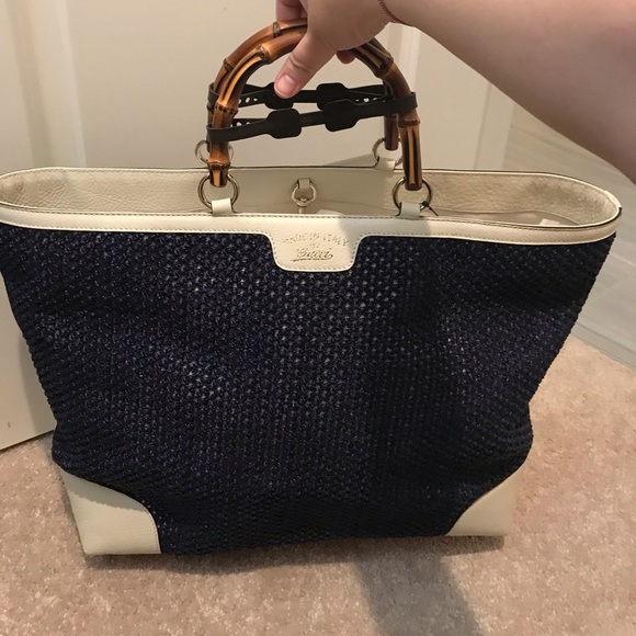 gucci bamboo shopper large